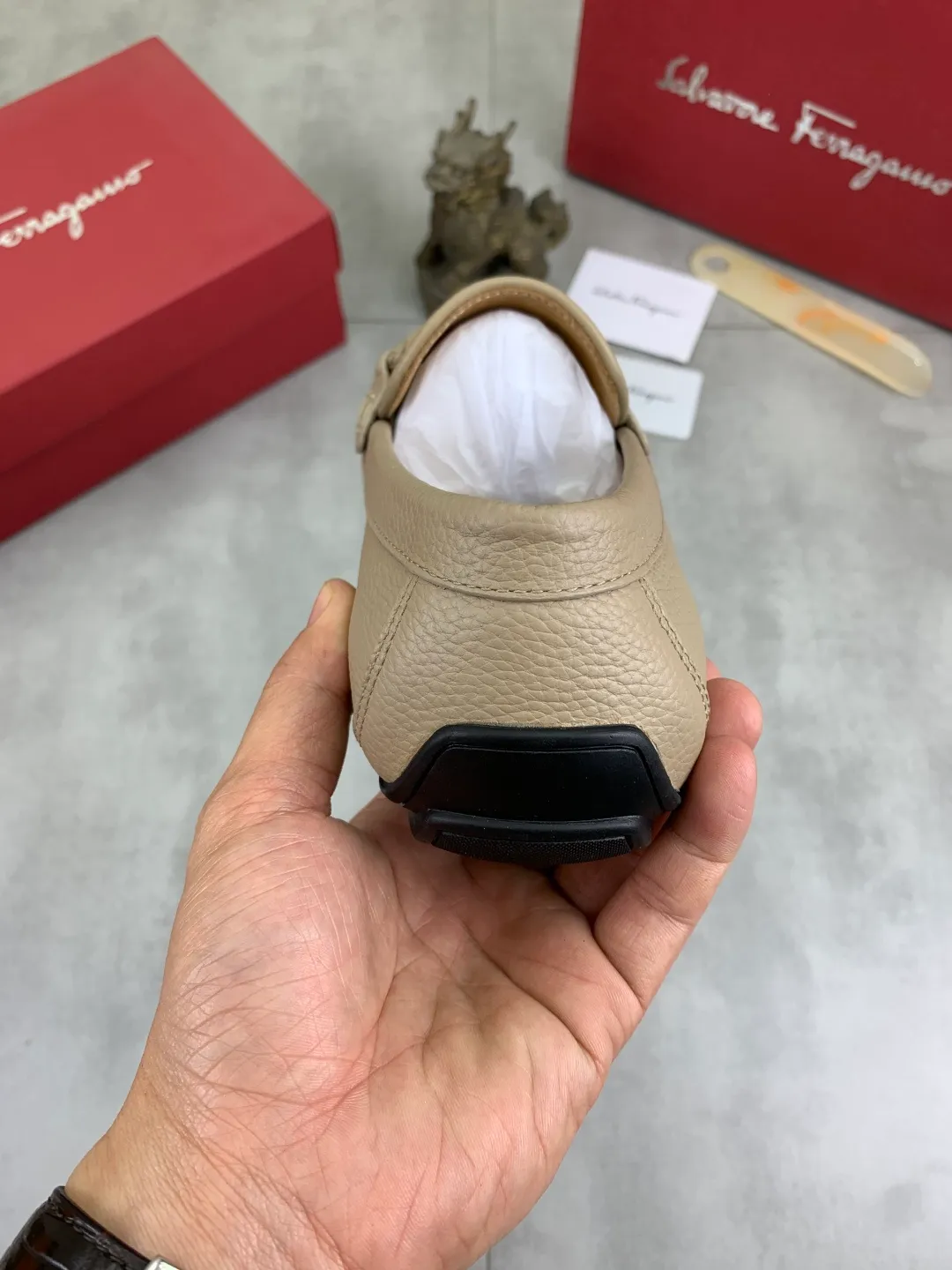 Men's men's shoes 💰P480 New high quality [Ferragamo/Ferragamo] The latest model in the counter Original imported calfskin, imported cowhide lining + original luxury metal buckle + original combination outsole Comparison without pressure Code number: 38-44 (45 customized)